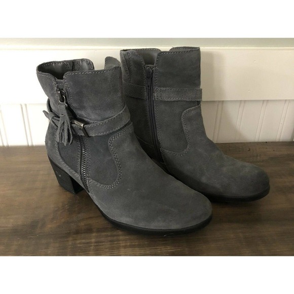 Earth Origins By Earth Gray Suede Ankle Bootie Style Name Tori Wms Size 7.5 - Picture 1 of 10